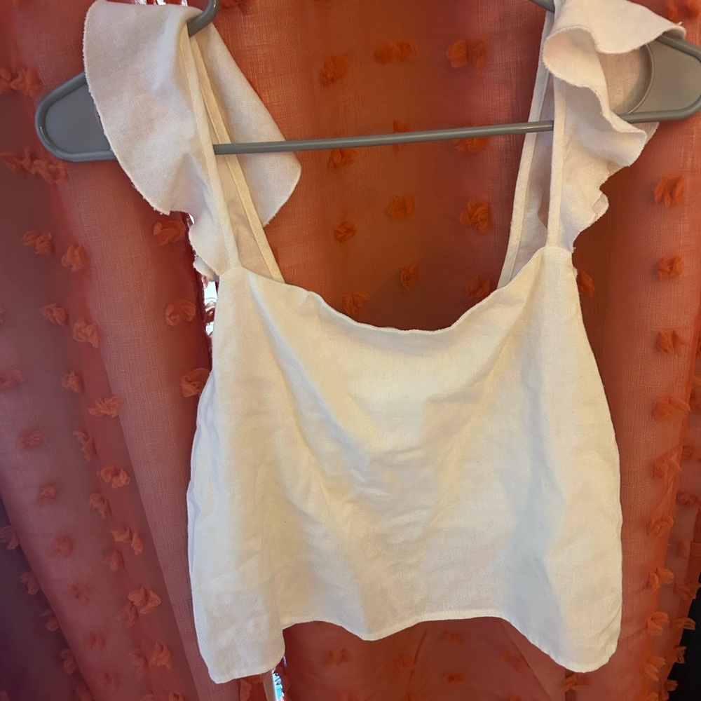ROLLA'S White Ruffle Tank Top - Picture 3 of 4